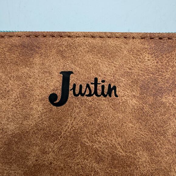 American Darling Turquoise Tooled Leather Fringe Bag NWT Western Crossbody - Picture 4 of 9